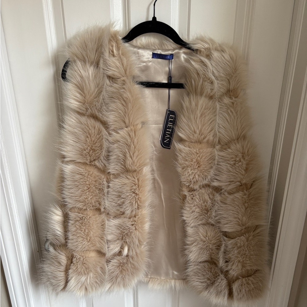 Faux Fur MobWife Glam Tan Vest
